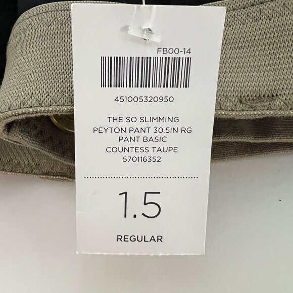 Chicos So Slimming Peyton Pants 1.5 Regular Countess Taupe 30 Inseam Stretch Wea - Picture 5 of 9
